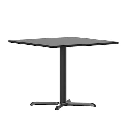 Flash Furniture Square Laminate Table Top, 36" W, 36" L, 31.125" H, Laminate Top, Wood Grain XU-BLKTB-3636-T3030-GG